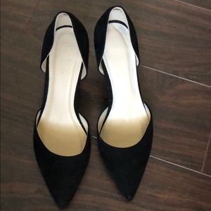 Black pointed heels
